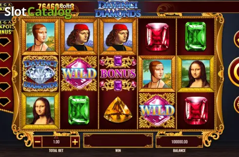 Скрин2. Da Vinci Diamonds MegaJackpots слот