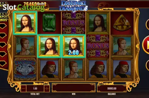 Скрин3. Da Vinci Diamonds MegaJackpots слот