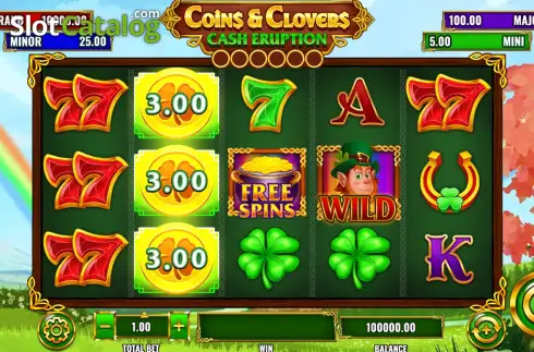 Скрин2. Cash Eruption Coins & Clovers слот