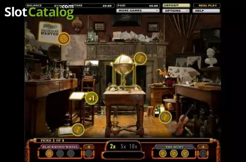 Скрин5. Sherlock Holmes The Hunt for Blackwood Slot слот
