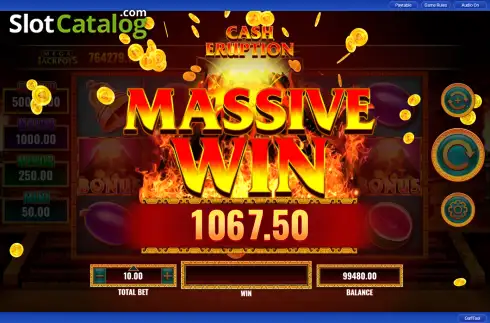 Скрин3. Cash Eruption MegaJackpots слот