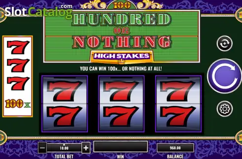 Скрин2. Hundred or Nothing High Stakes слот