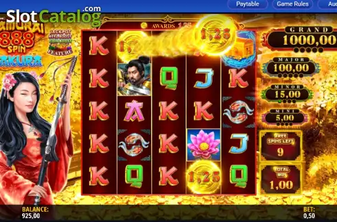 Скрин3. Samurai 888 Spin Sakura слот