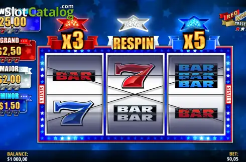Скрин2. Red, White & Blue Tristar слот