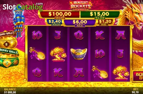 Скрин2. Magic Rockets Dragon слот