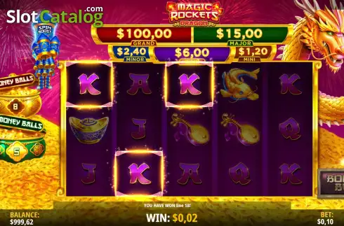 Скрин3. Magic Rockets Dragon слот