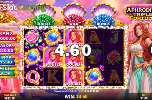 Скрин3. Aphrodite Triple Fortune слот