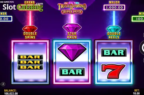 Скрин2. Triple Diamond Super Pots слот