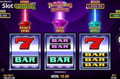 Скрин3. Triple Diamond Super Pots слот
