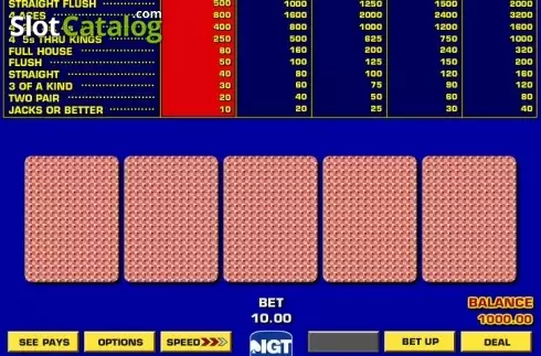 Скрин3. Bonus Poker Game King слот