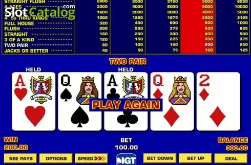 Скрин5. Bonus Poker Game King слот
