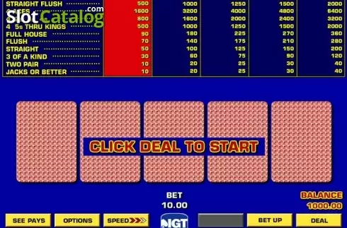 Скрин3. Double Bonus Poker Game King слот