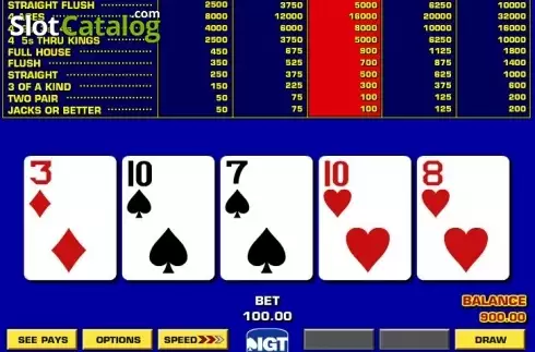 Скрин4. Double Bonus Poker Game King слот