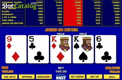 Скрин5. Jacks or Better Game King слот