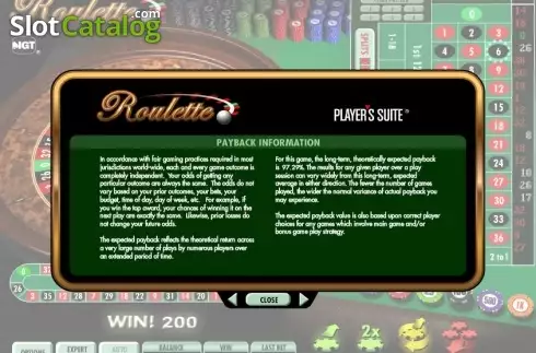 Скрин5. Roulette (IGT) слот