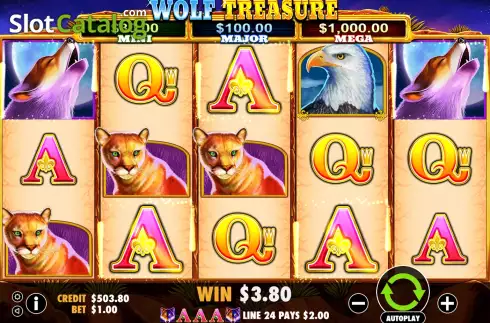 Скрин5. Wolf Treasure (IGTech) слот