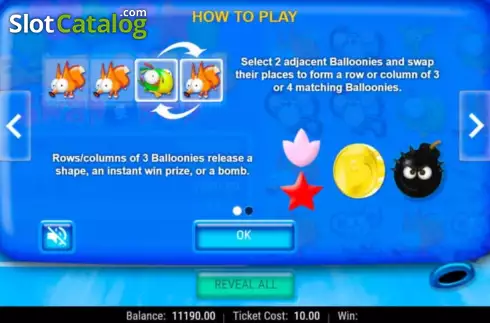 Скрин5. Balloonies Pop and Swap слот