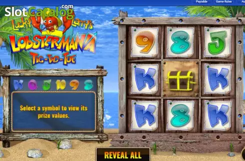 Скрин2. Lucky Larry's Lobstermania Tic-Tac-Toe слот