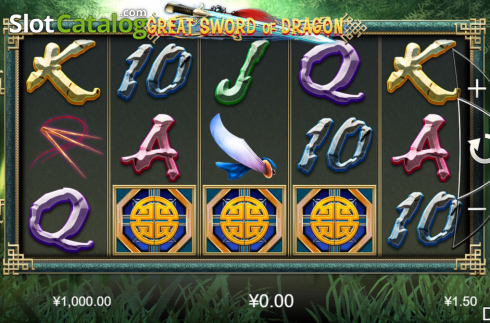 Скрин2. Great Sword of Dragon слот