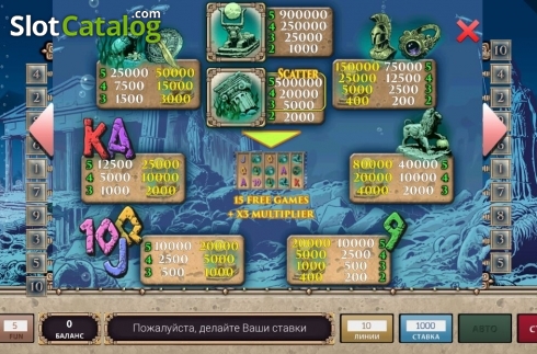 Скрин4. Atlantis (InBet Games) слот