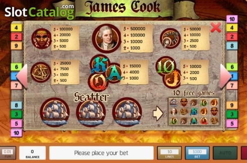Скрин3. James Cook (InBet Games) слот