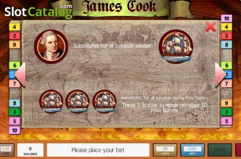 Скрин4. James Cook (InBet Games) слот