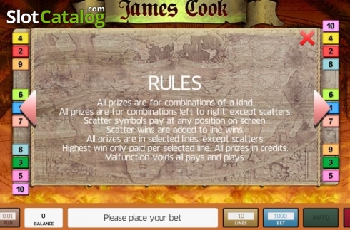 Скрин6. James Cook (InBet Games) слот