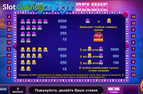 Скрин3. Vegas Night Deluxe слот