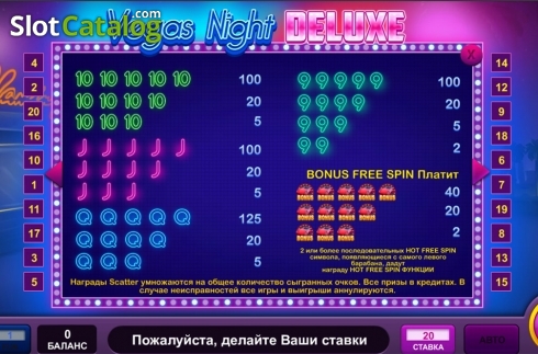 Скрин4. Vegas Night Deluxe слот