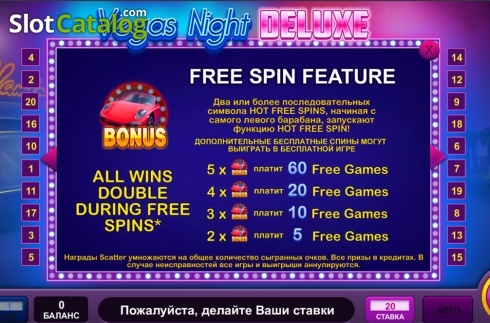 Скрин6. Vegas Night Deluxe слот