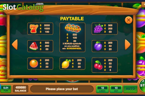 Скрин5. Fruit Scapes слот