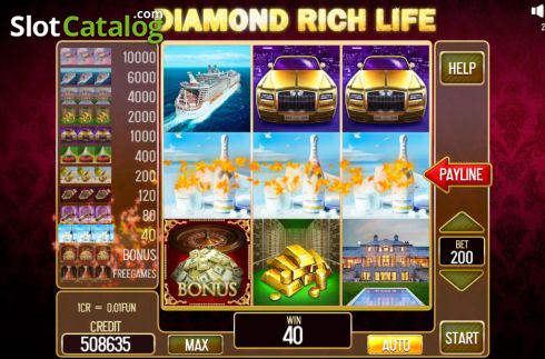 Скрин4. Diamond Rich Life Pull Tabs слот