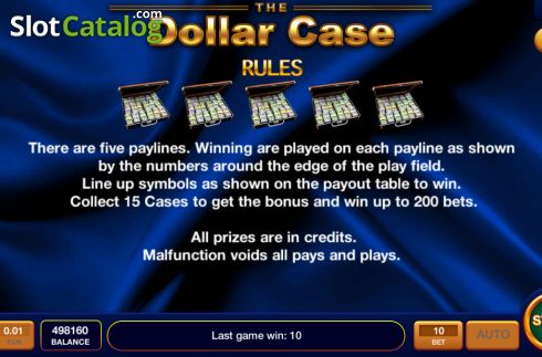 Скрин5. The Dollar Case слот