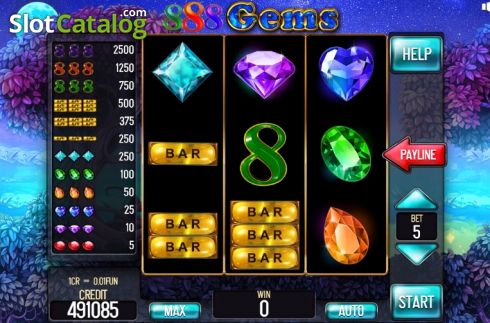 Скрин2. 888 Gems Pull Tabs слот