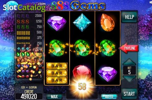 Скрин3. 888 Gems Pull Tabs слот