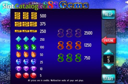 Скрин5. 888 Gems Pull Tabs слот