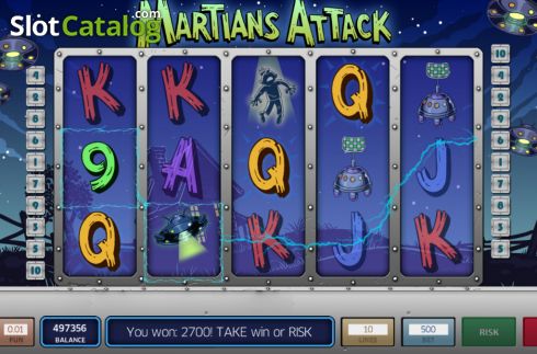 Скрин5. Martians Attack слот