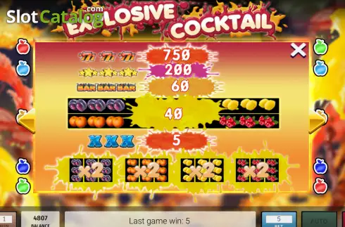 Скрин6. Explosive Cocktail слот