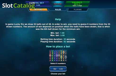 Скрин5. Lucky Six (InBet Games) слот