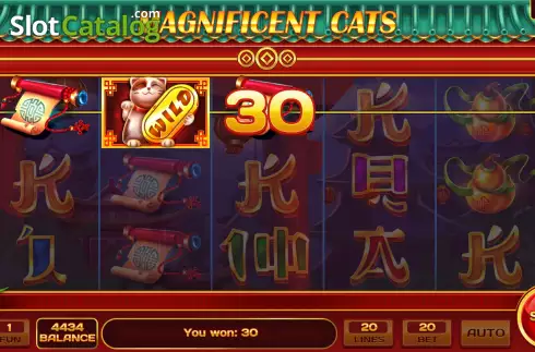 Скрин3. Magnificent Cats слот
