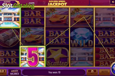 Скрин3. Golden Wheel Jackpot слот