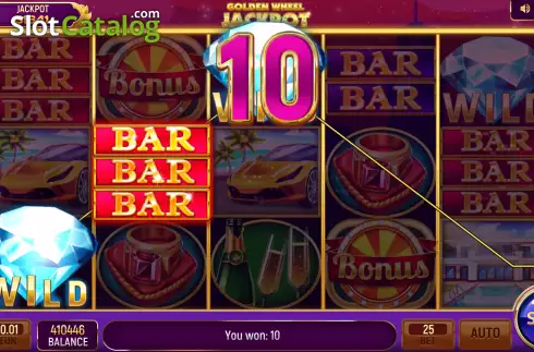 Скрин4. Golden Wheel Jackpot слот