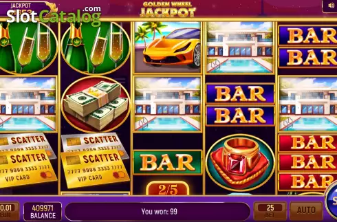 Скрин6. Golden Wheel Jackpot слот