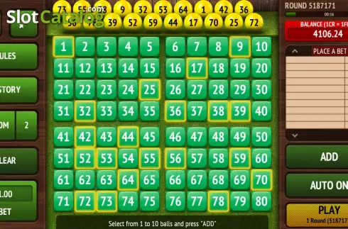 Скрин2. Keno Draw (InBet Games) слот