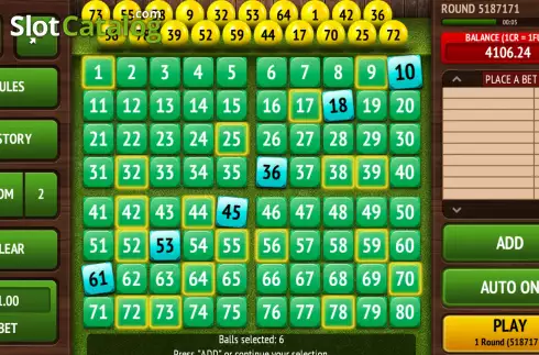 Скрин3. Keno Draw (InBet Games) слот
