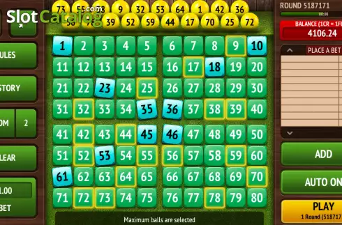 Скрин4. Keno Draw (InBet Games) слот