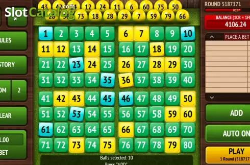 Скрин5. Keno Draw (InBet Games) слот