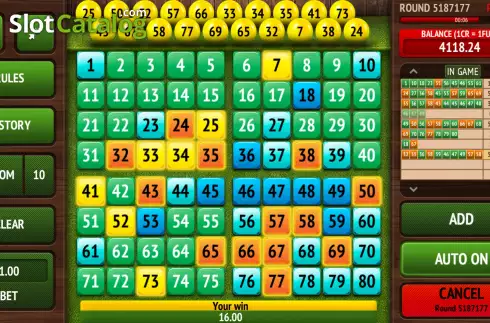 Скрин7. Keno Draw (InBet Games) слот