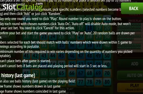 Скрин9. Keno Draw (InBet Games) слот