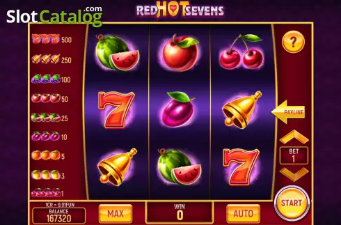 Скрин2. Red Hot Sevens 3x3 слот